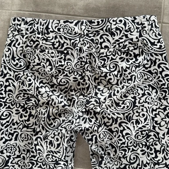 TOMMY HILFIGER Navy Blue Waverly Print Slim Pants- Size 10 - Picture 6 of 10